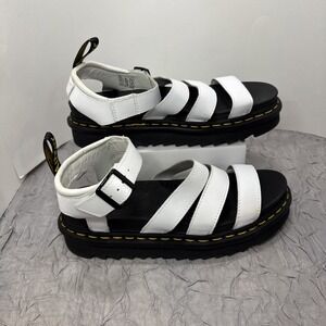 Doc Martens BLAIRE‎ PLATFORM SANDALS WHITE WOMEN'S Sz 10